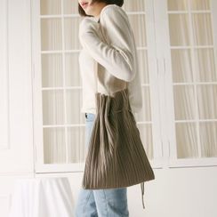 Wifky - Drawcord Rib-Knit Shopper Bag Wifky - Drawcord Rib-Knit Shopper Bag