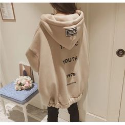 SHONN - Oversized Hooded Sweatshirt Jacket SHONN - Oversized Hooded Sweatshirt Jacket