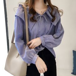 Vinales - Ruffled Striped Blouse