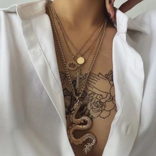 Download Seirios Dragon Pendant Layered Necklace Yesstyle