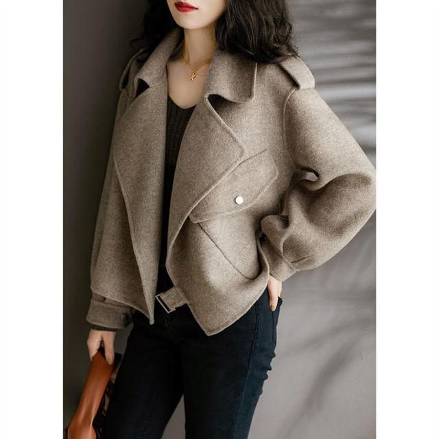 Omibayo-Plain Buckled Jacket