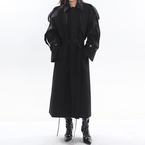 Trench hot sale coat turtleneck