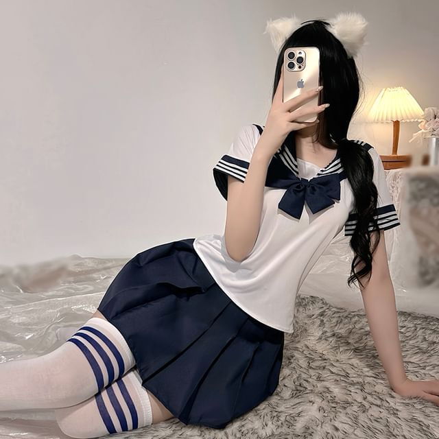 Candyiry-Uniform Lingerie Costume Set