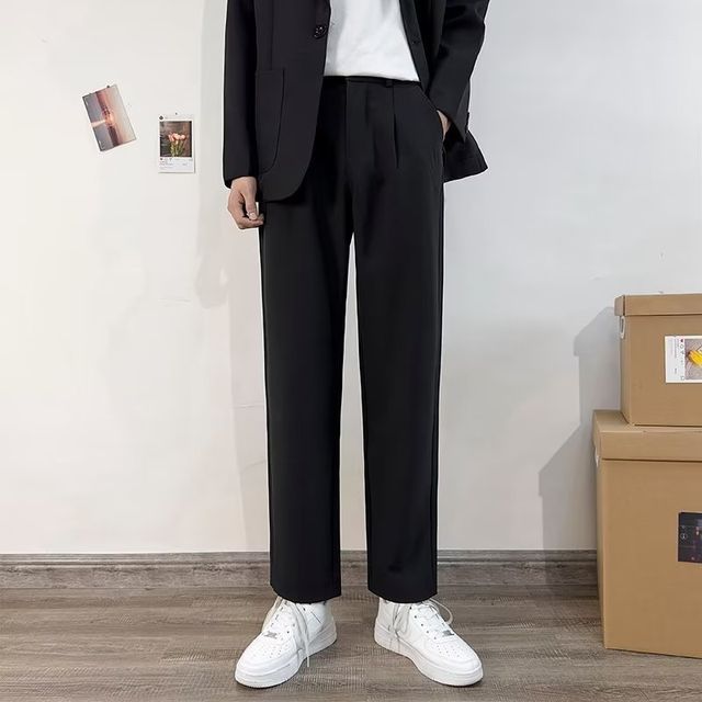 GuDayz - Plain Tapered Dress Pants | YesStyle