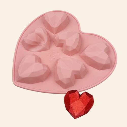 breadinea - Low Poly Heart Chocolate Mold