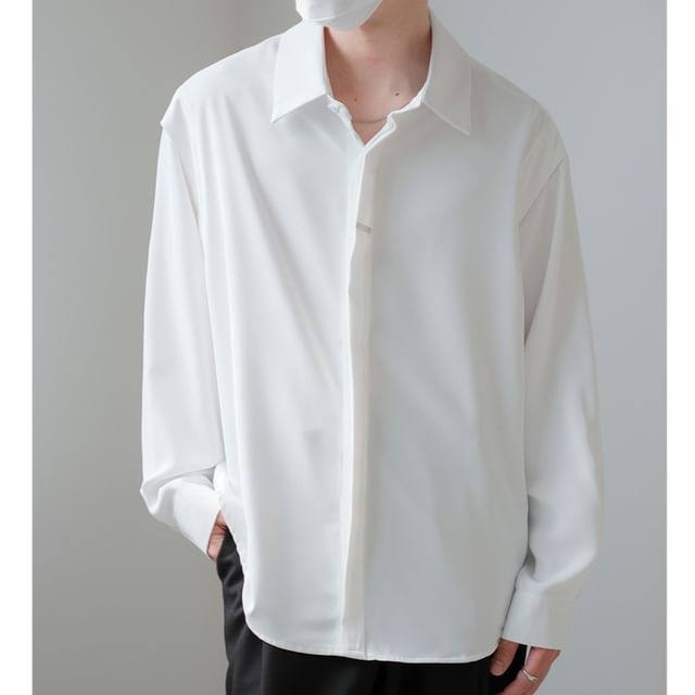 DAZO Studios-Long-Sleeve Plain Shirt