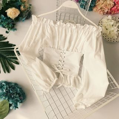 Lucuna - Blouse à épaules nues avec corset Lucuna - Blouse à épaules nues avec corset