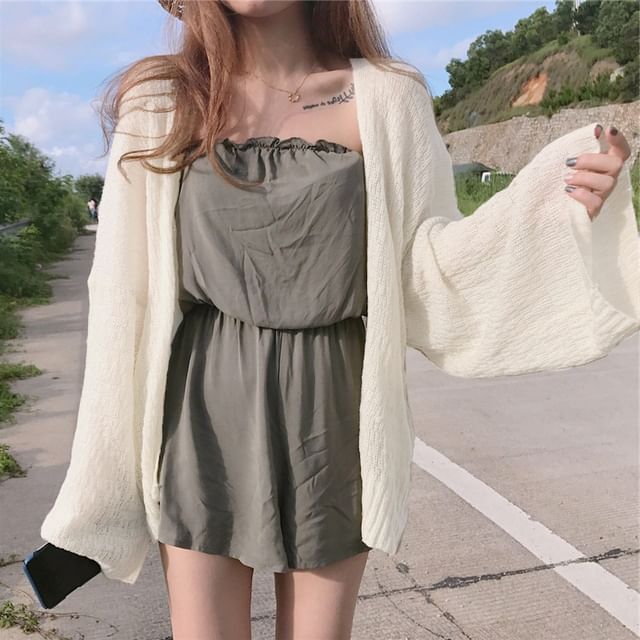 Shinsei-Plain Open Front Cardigan