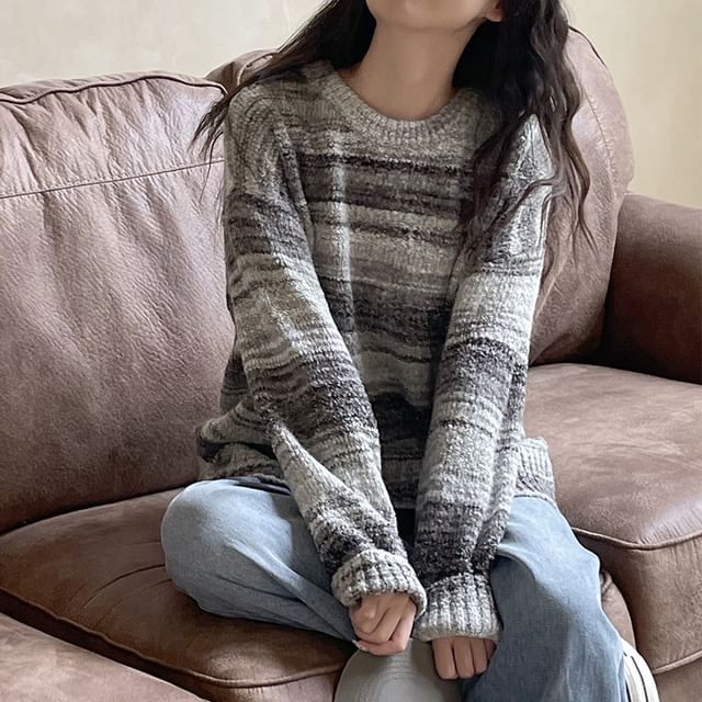 Glotto-Crew Neck Melange Sweater