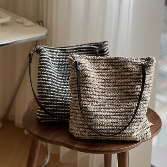 Basaran-Striped Shoulder Bag