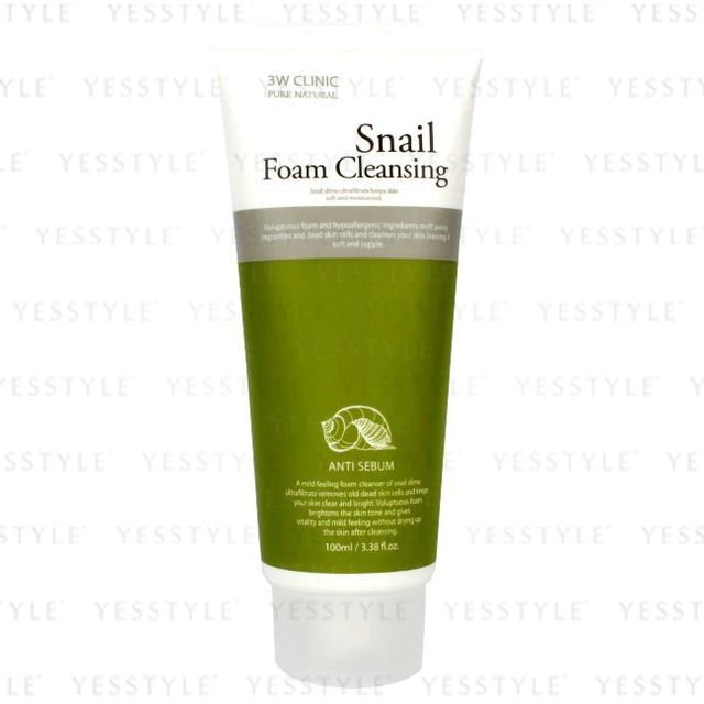 3W Clinic Pure Natural Snail Foam Cleansing YesStyle