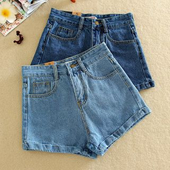 Ashlee - Cuffed Denim Shorts Ashlee - Cuffed Denim Shorts