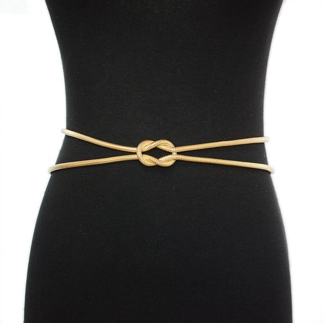 Poyol-Knotted Metal Slim Belt