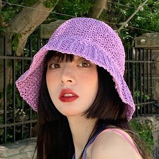 Pompabee-Straw Bucket Hat