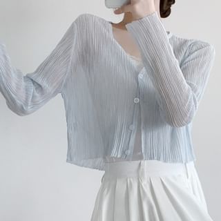Bolgivy-V-Neck Plain cardigan