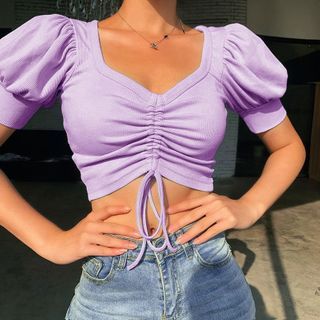 Femme Cradle - Puff-Sleeve Drawstring 