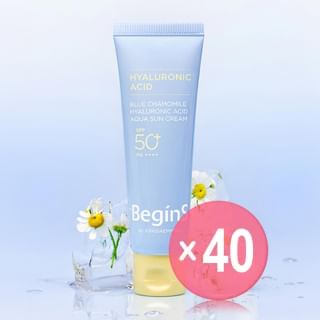 JUNG SAEM MOOL - BeginS Blue Chamomile Hyaluronic Acid Aqua Sun Cream (x40) (Bulk Box)