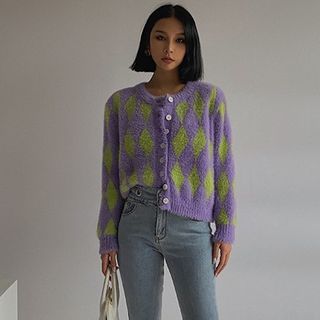 argyle cardigan