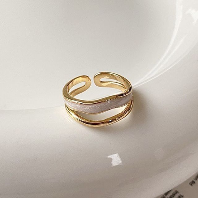 Catalunya - Rhinestone / Layered Open Ring | YesStyle