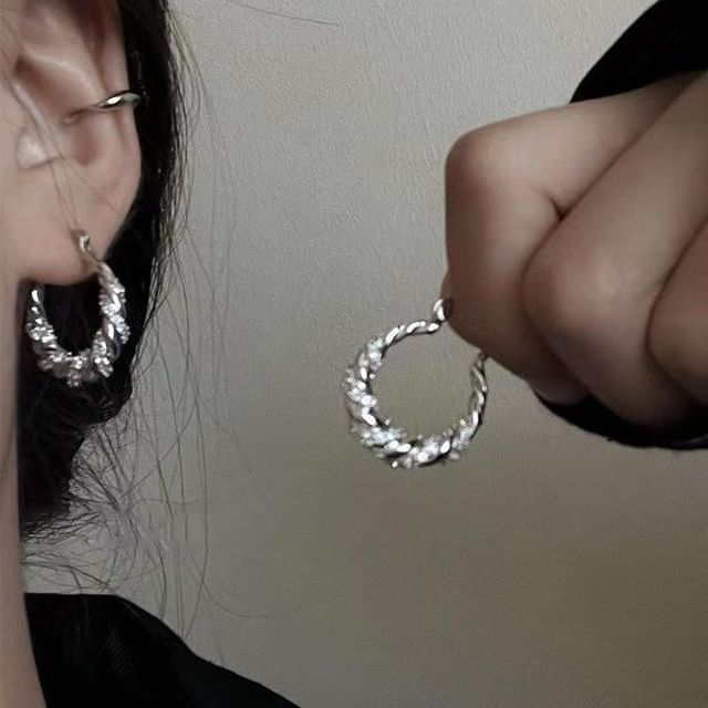 Kayochs-Rhinestone Hoop Earring