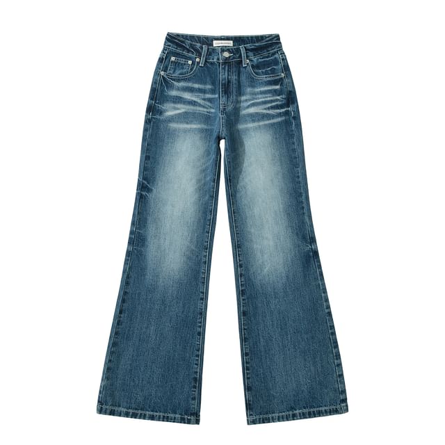 Asiris-Washed Bootcut Jeans