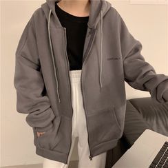 Honey River - Lettering Oversize Zip Hoodie Honey River - Lettering Oversize Zip Hoodie