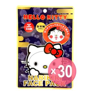 ASUNAROSYA - Sanrio Hello Kitty Narikiri Face Pack Okame (x30) (Bulk Box)