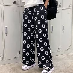 Chisan(チサン) - Floral Wide Leg Pants Chisan(チサン) - Floral Wide Leg Pants
