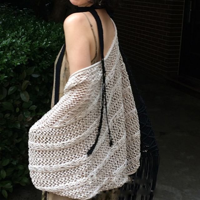 GOUB-Open Front Plain Cardigan