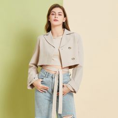 YS by YesStyle - Double Breasted Cropped Blazer