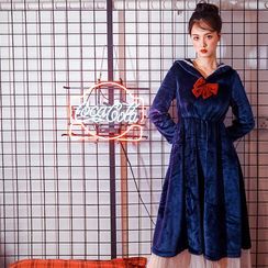 Furofume - Hooded Fleece Pajama Dress