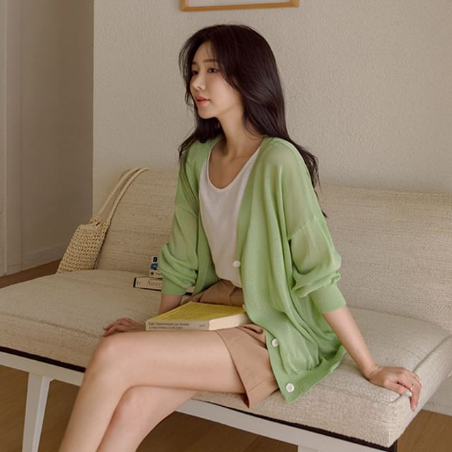 JUSTONE-Loose Sheer Summer Cardigan