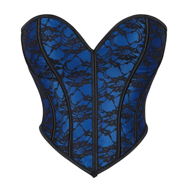 Lady Citrus-Strapless Lace Corset Top