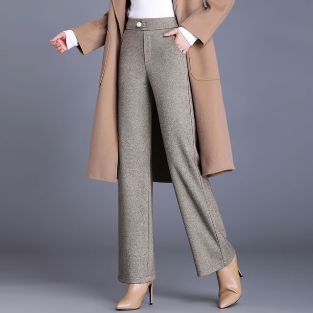 Dragan Pulse-High Rise Straight Leg Suit Pants