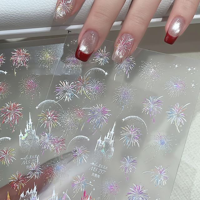 Padoma-Firework Nail Art Stickers Various Designs