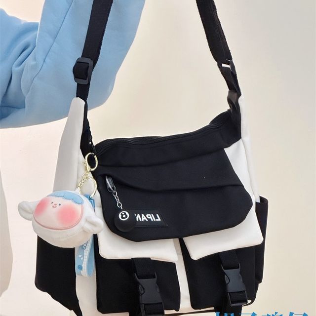 Anchara - Multi-Pocket Messenger Bag / Bag Charm / Set | YesStyle