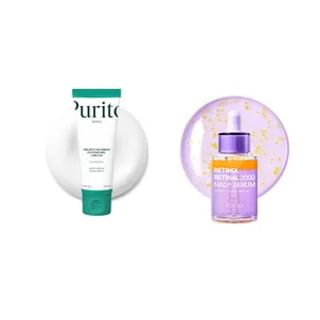 Purito SEOUL-Bundle Retinol Retinal 2000 NAD Serum Mighty Bamboo Panthenol Cream