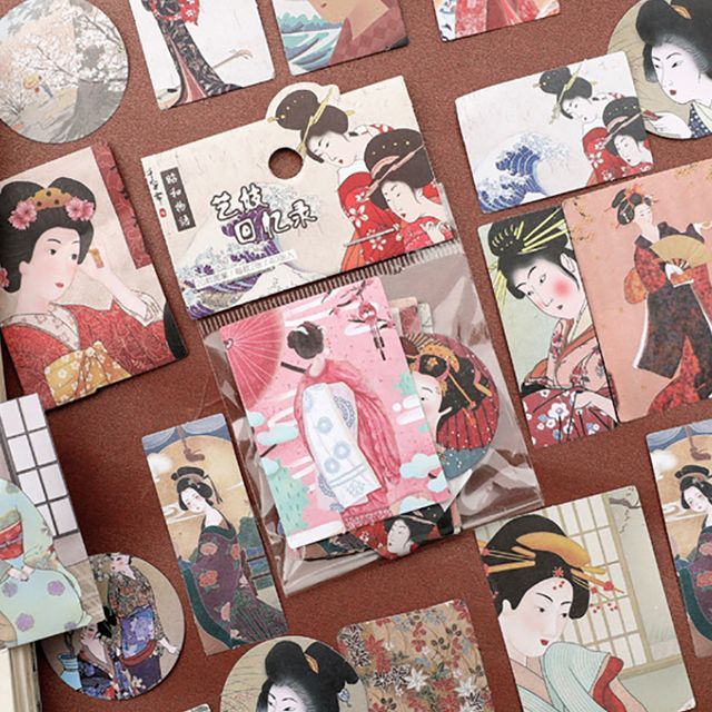 Thana Retro Japanese Print Sticker YesStyle