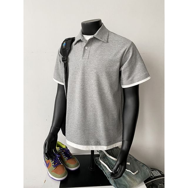 Wolfkane-Short-Sleeve Contrast Trim Polo Shirt