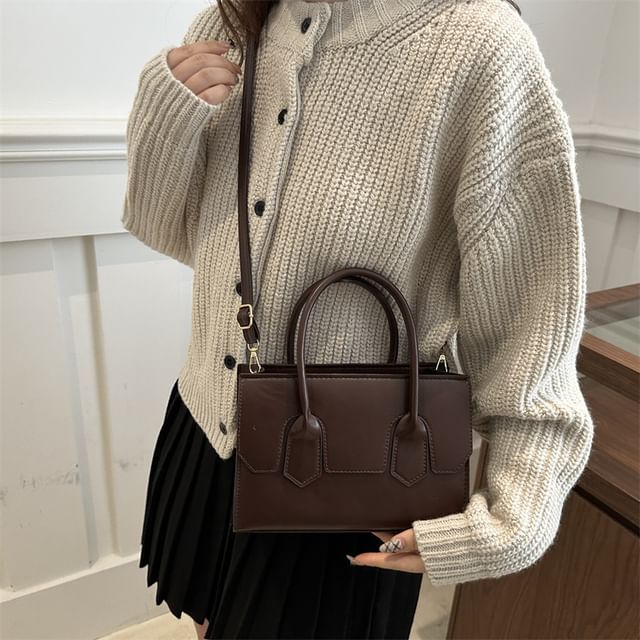 Mulgam-Panel Top Handle Crossbody Bag