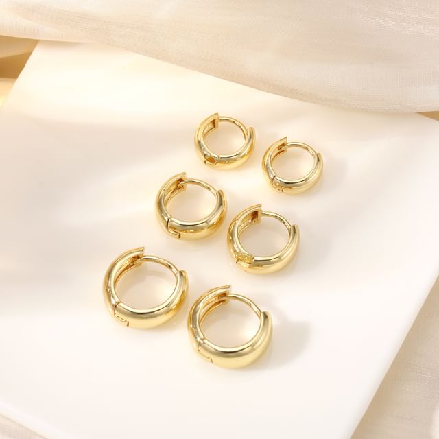kiqwin-Metallic Huggie Earring