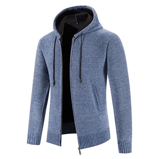 YIKES-Stand Collar Plain Zip Cardigan