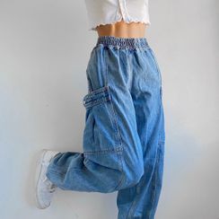 Honet - High Waist Baggy Jeans