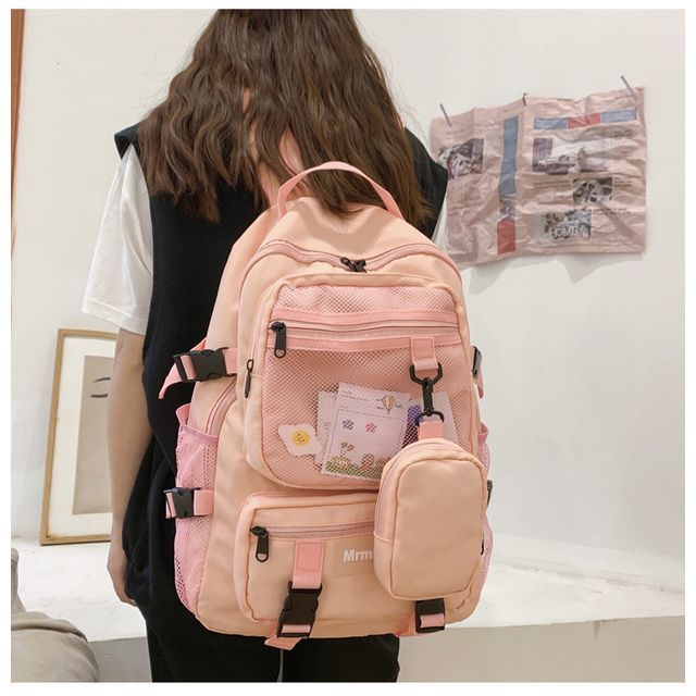 Mulgam - Buckled Paneled Backpack | YesStyle