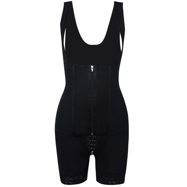 Croix-Sleeveless Mesh Body Shaping Bodysuit