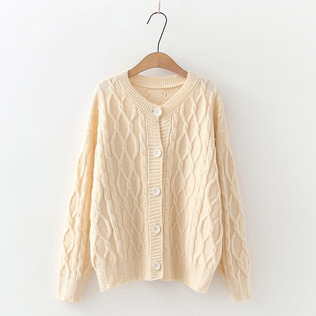 Mori Girls - Cable-Knit Cardigan | YesStyle