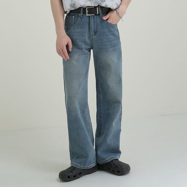 DAZO Studios-Mid Rise Washed Straight Leg Jeans