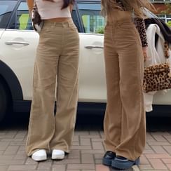Trisica - Pantalon large en velours côtelé