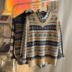 KERB - Patterned Sweater Vest