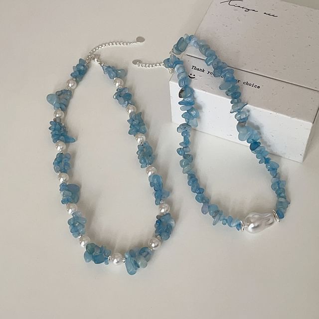 Panda Dama-Beaded Faux Pearl Necklace